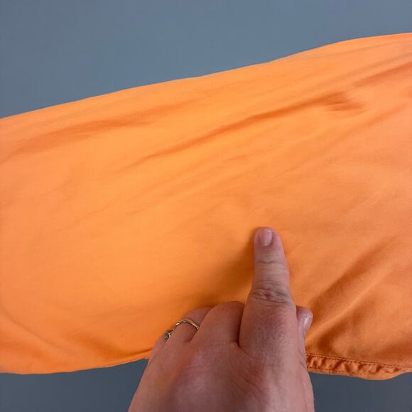 Peter Millar Seaside Collection Shirt L Orange Cotton Silk Lightweight Resort - Picture 5 of 7